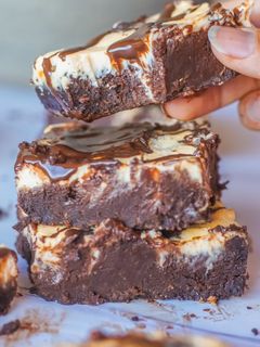 Una foto de Brownie cheesecake