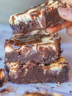 Una foto de Brownie cheesecake