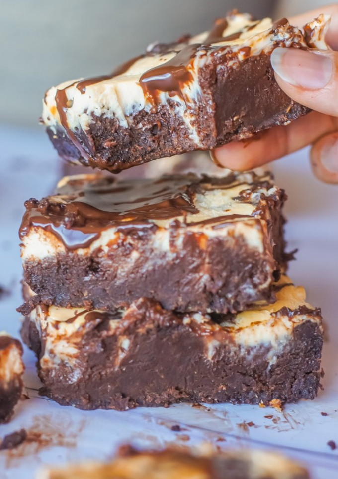 Una foto de Brownie cheesecake