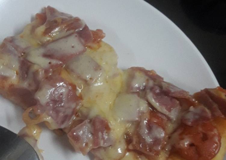 Resep Pizza homemade teflon/happy call pan Anti Gagal