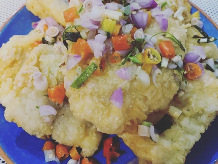 Langkah Gampang Membuat Resep  Ikan Dori Goreng Tepung Sambal Matah yang Bisa Manjain Lidah, Lezat Sekali