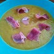 Crema de verduras con jamón serrano