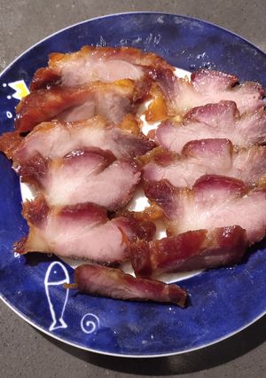 A picture of Char siu Roast Pork Slices.