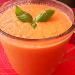 A picture of Spanish Gazpacho soup.