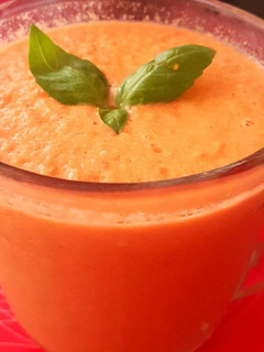 A picture of Spanish Gazpacho soup.