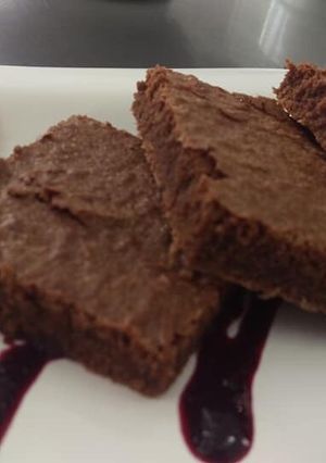 Una foto de Brownie de chocolate y cerveza negra