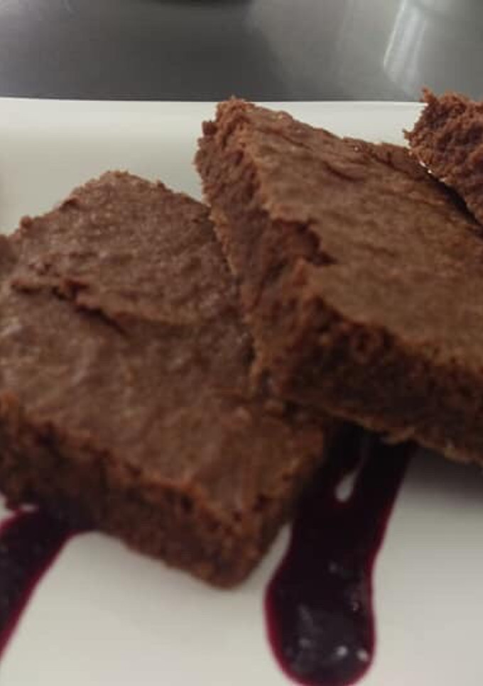 Una foto de Brownie de chocolate y cerveza negra