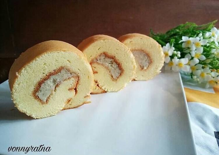 Roll Cake Irit Tanpa Pengembang