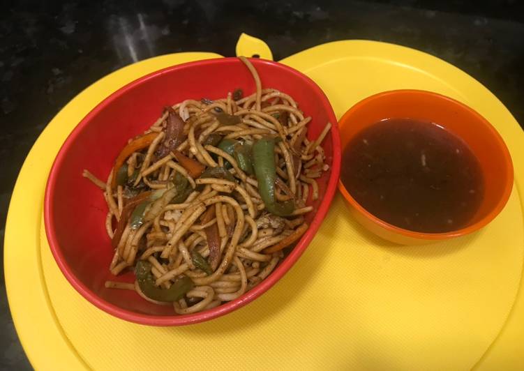 Steps to Prepare Quick Hakka noodles-chow mein