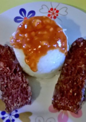Una foto de Pastel de Carne con Guarnición de Arroz