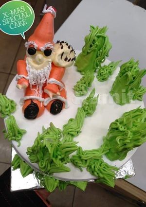 A picture of Eggless X Mas Special Chocolate cake.