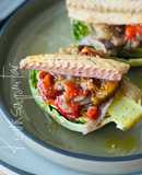 Cogollos de Tudela con escalivada y caballa 🥬 🍆 🫑 🧅 🐟