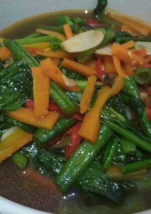 Foto resep Tumis sawi hijau sederhana