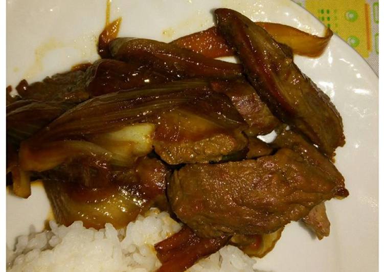 Steps to Prepare Favorite Easy Beef Teriyaki (6 Ingredients)