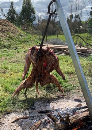 Una foto de Cordero al Palo