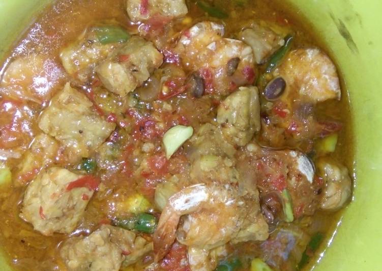 Langkah Mudah untuk Membuat Tauco udang campur tempe Anti Gagal