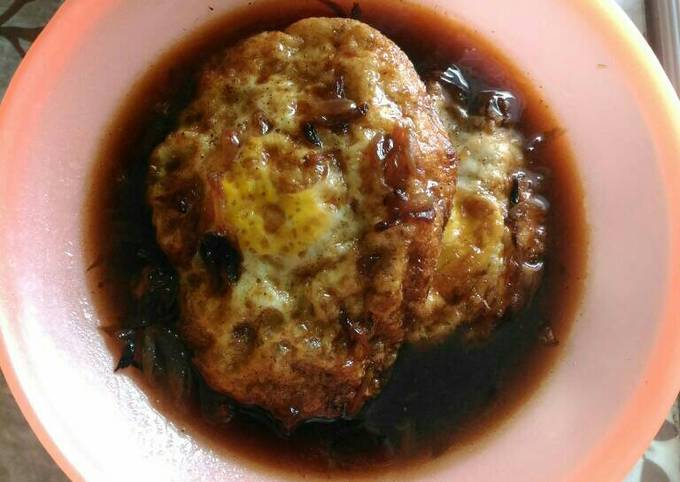 Telor ceplok kuah kecap