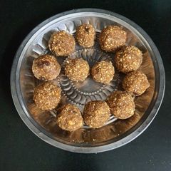 Roasted Bengal gram ladoo A picture of Roasted Bengal gram ladoo.