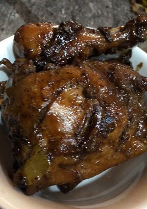 A picture of Chicken Broiled ala Quarantine.