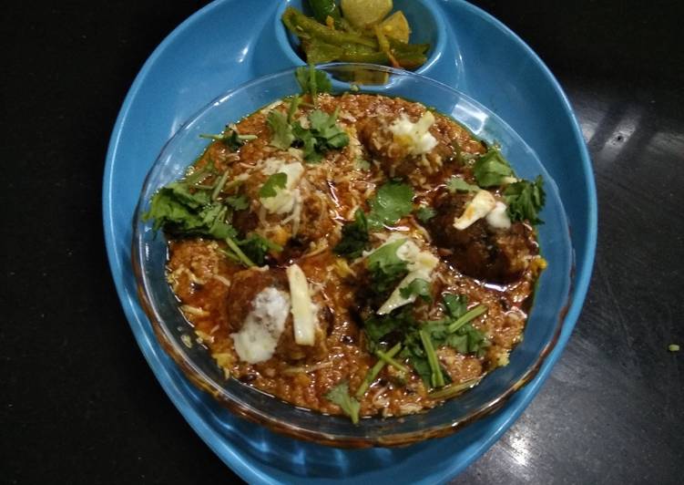 Recipe of Super Quick Homemade Khichdi dumplings in gravy