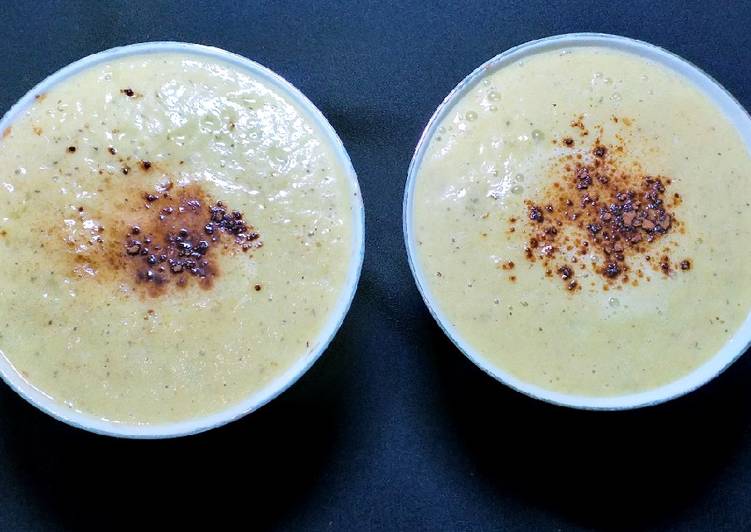 Langkah Mudah untuk Membuat Smoothies Banana Alpukat with almond, dates and honey yang Lezat