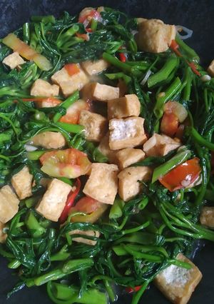 Foto resep Cah kangkung simple