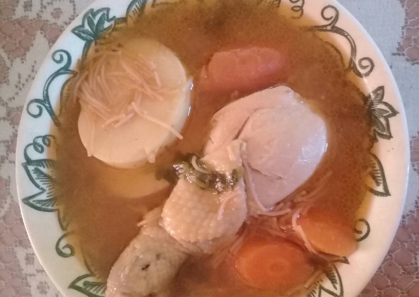 Caldito de pollo 🍜🐥