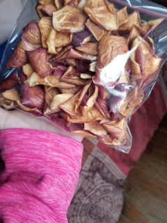 A picture of Cinnamon & Sugar Baked Apple Peel Chips.
