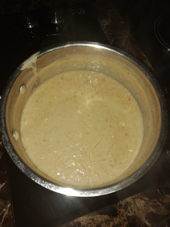 Una foto de Atol de avena orgánica o integral con leche de almendras