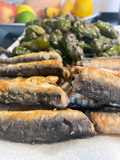 Boquerones frescos en vinagre fritos con pimientos del Padrón😜😜