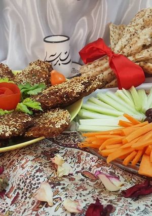 عکسی از دستور کتلت کنجدی
