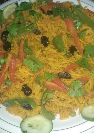 A picture of Arabic Bukhari Rice.