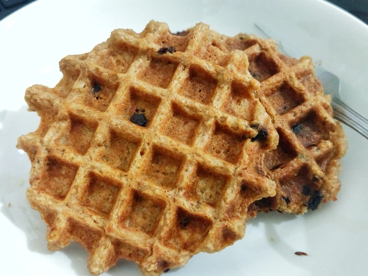 Cara Mudah Membikin Resep  3 ingredients healthy waffle yang Enak, Menggugah Selera