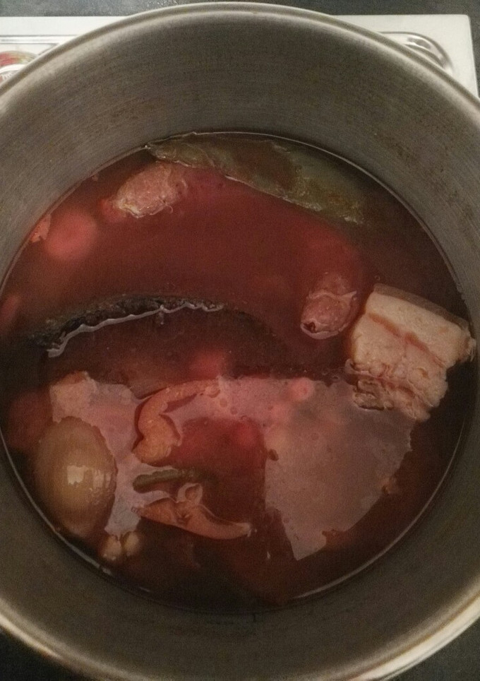 Una foto de Potaje de garbanzos con pringa