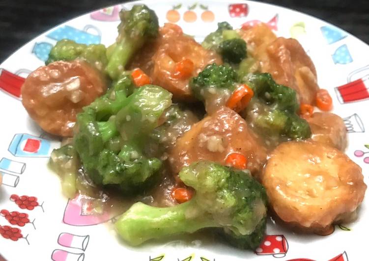 Resep Brokoli tofu saus tiram yang Enak
