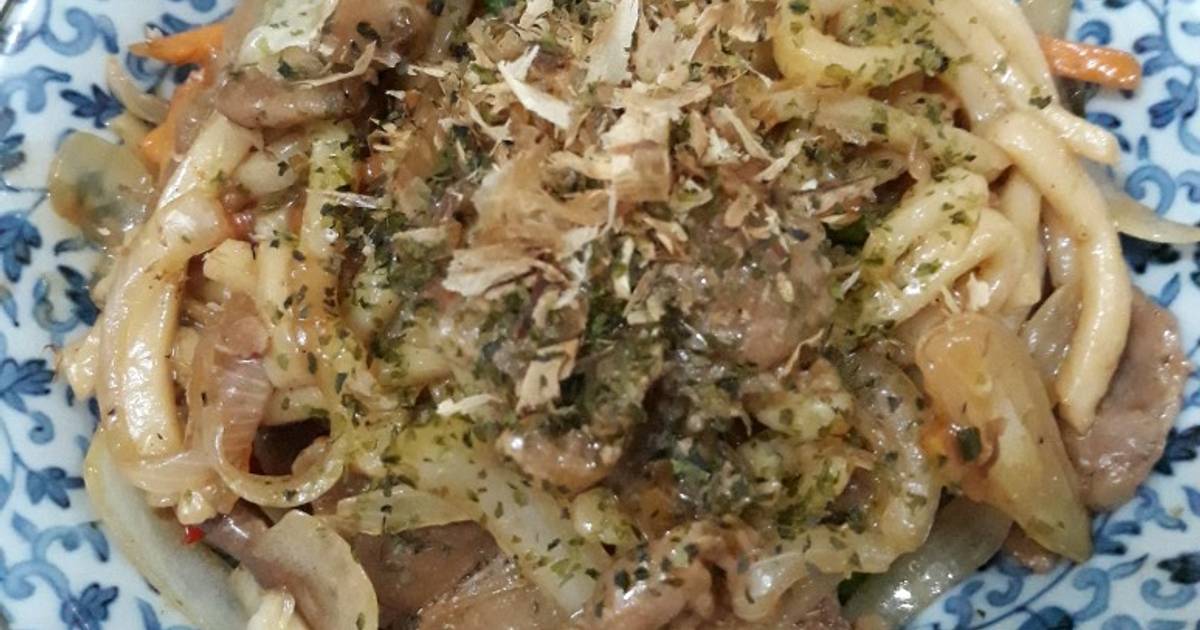 Resep Pork Belly Yaki Udon (Udon Goreng Samcan) oleh Silvia Mgrt Kitchen Cookpad