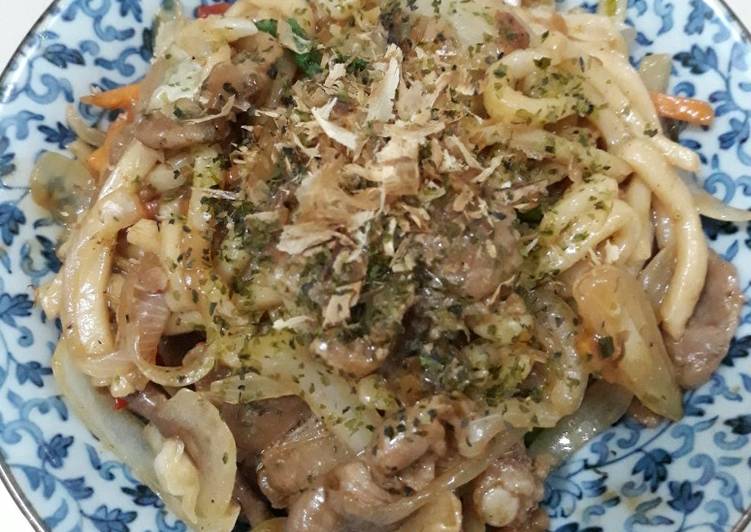 Resep Pork Belly Yaki Udon (Udon Goreng Samcan) Anti Gagal