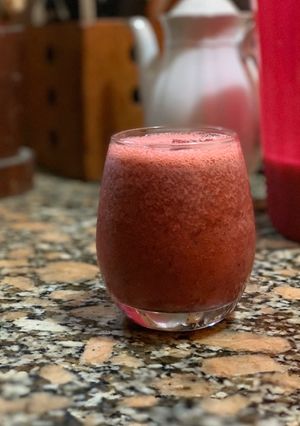 Una foto de Batido de frambuesa