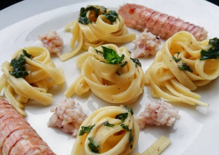 La Recette Pas à Pas Tagliatelle en galère de basilic