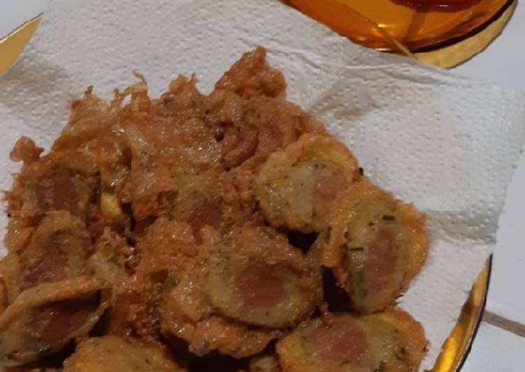 Cara Membuat 4.Perkedel kentang isi sosis yang Renyah