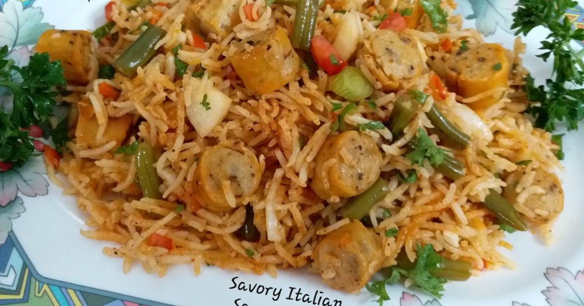Savory Italian Sausage Rice Recipe By Rosalyn Kitchen Cookpad