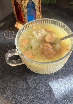 صورة لوصفة شوربة فطر بالشعيرية
