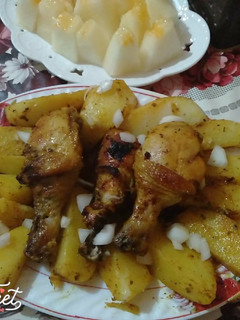 صورة لوصفة أفخاذ دجاج يذبوا 😋😍