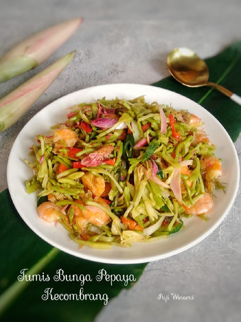 Cara Gampang Membuat Tumis bunga pepaya kecombrang Anti Gagal