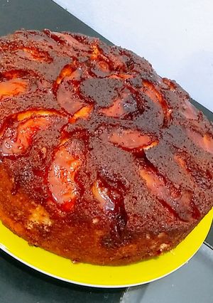 Una foto de Torta de manzana 🍎 invertida