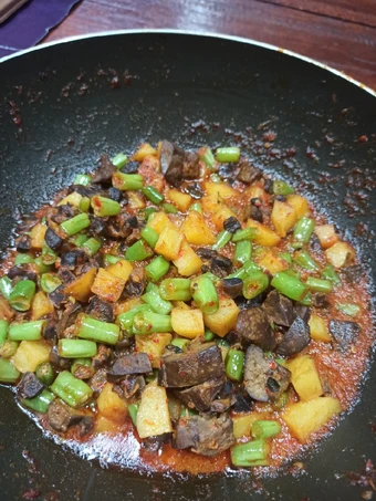 Cara Gampang Membuat Resep Sambal Ati kentang buncis yang Uenak Anti Ribet, Sempurna