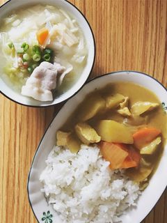 蔬菜豬肉味增湯 的食譜成品照片