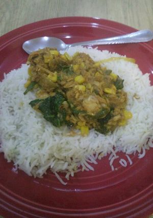 A picture of Tuna and rice.