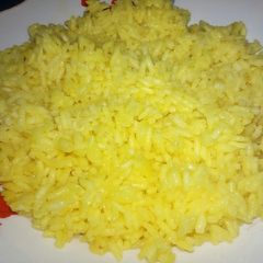 A picture of Turmeric rice.