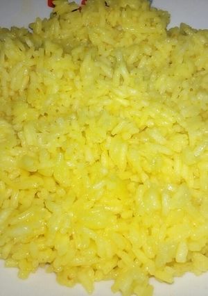 A picture of Turmeric rice.